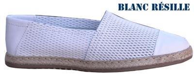 ESPADRILLE CUIR BLANC avec aérations